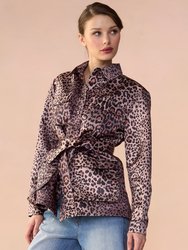 Leopardess Satin Safari Jacket