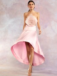 Livia Satin Skirt - Pink - Pink