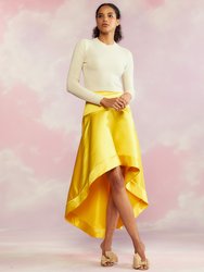 Livia Satin Skirt - Yellow - Yellow