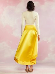 Livia Satin Skirt - Yellow