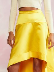 Livia Satin Skirt - Yellow