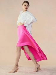Livia Satin Skirt - Hot Pink
