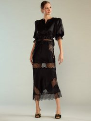 Lure Lace Blouse - Black