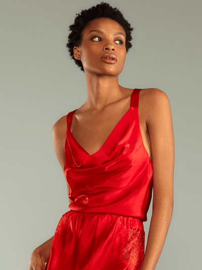 Cynthia Rowley Lya Silk Blouse - Red product