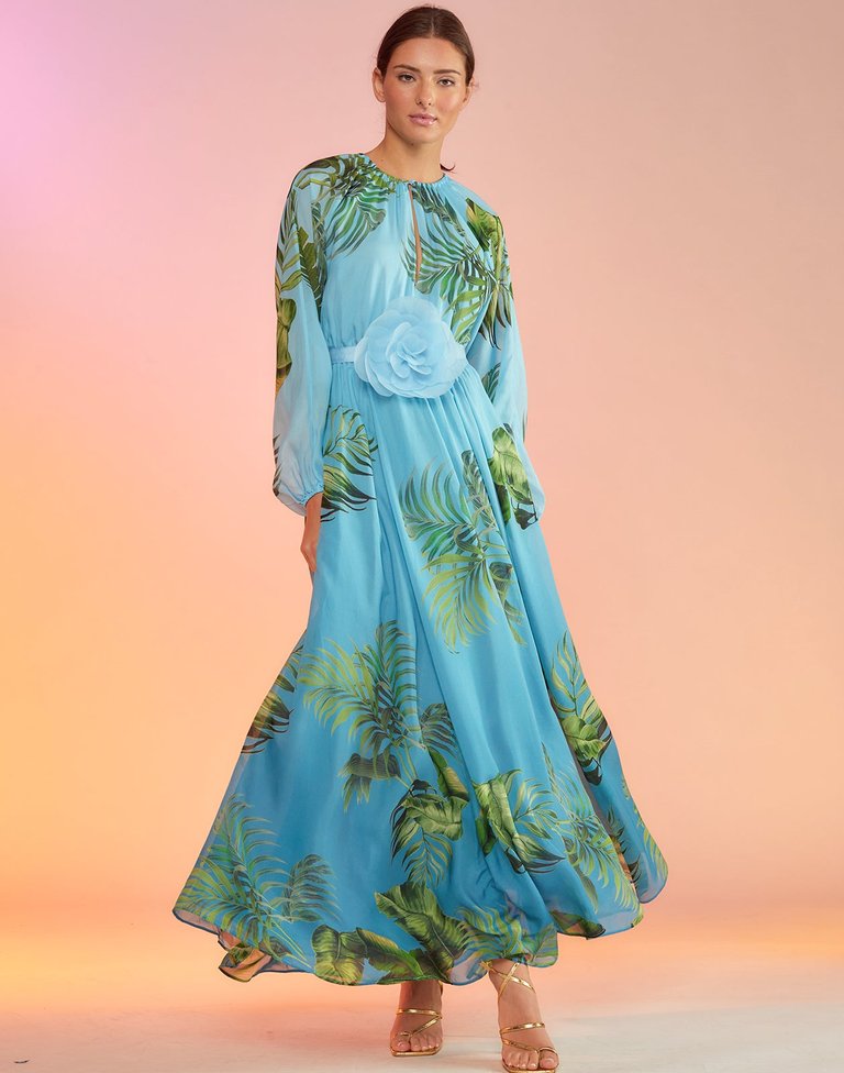 Messina Silk Dress - Blue