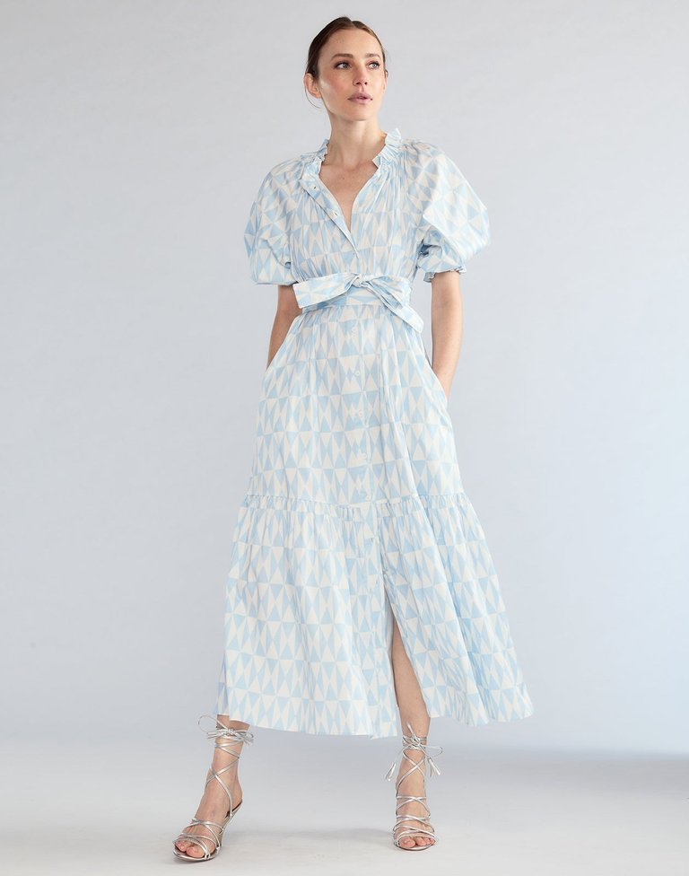 Montauk Cotton Dress - Bluwht