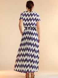 Mosaic Skirt - Navy Chevron 