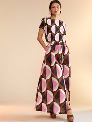 Mosaic Skirt - Pink Geo