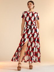 Mosaic Skirt - Red Geo