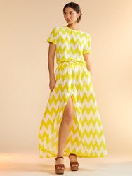 Mosaic Skirt - Yellow Chevron - Yellow Chevron