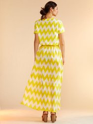 Mosaic Skirt - Yellow Chevron