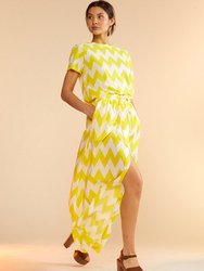 Mosaic Skirt - Yellow Chevron