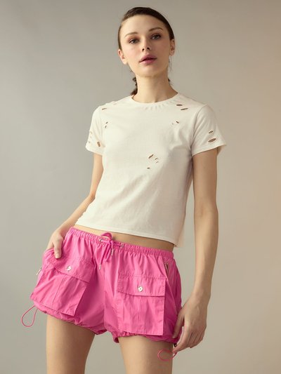 Cynthia Rowley Nylon Cargo Bloomers - Hot Pink product