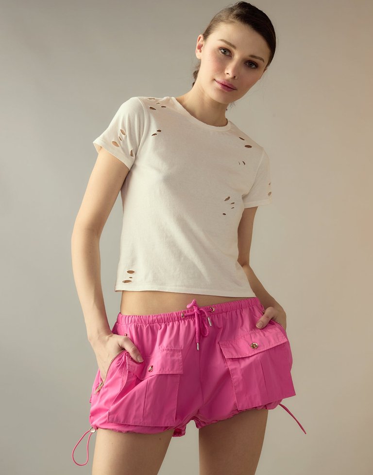 Nylon Cargo Bloomers - Hot Pink