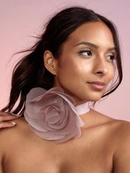 Organza Flower Ties - Blush