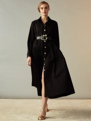 Perennial Shirt Dress - Black - Black