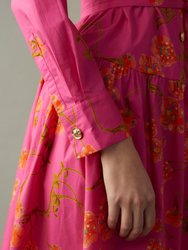 Perennial Shirt Dress - Pink Floral