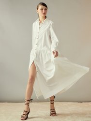 Perennial Shirt Dress - White