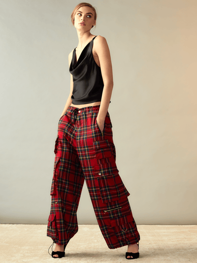 Cynthia Rowley Plaid Cargo Pants - RDMLT product