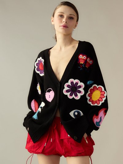 Cynthia Rowley Playful Patchwork Cardigan product