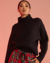 Plush Wool Sweater - Black - Black
