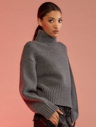 Plush Wool Sweater - Hgrey