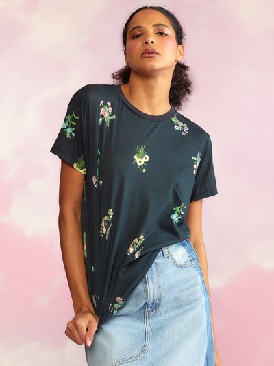Cynthia Rowley Printed T-Shirt - Black Floral product