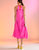 Salerno Silk Halter Dress - Hot Pink