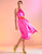 Salerno Silk Halter Dress - Hot Pink