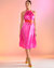 Salerno Silk Halter Dress - Hot Pink