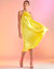 Salerno Silk Halter Dress - Yellow