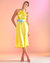 Salerno Silk Halter Dress - Yellow