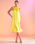 Salerno Silk Halter Dress - Yellow