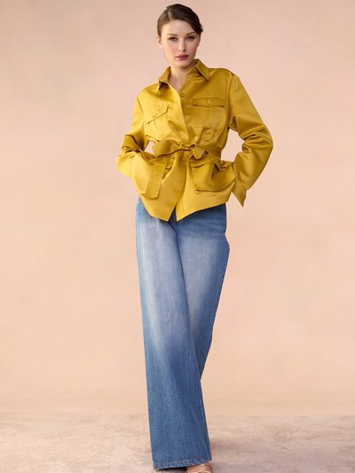 Cynthia Rowley Satin Safari Jacket - Marigold product