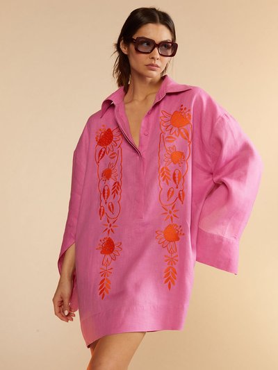 Cynthia Rowley Scalea Embroidered Dress - Pink product