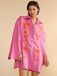 Scalea Embroidered Dress - Pink