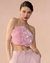 Sequin Flower Bandeau Top - Light Pink