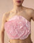 Sequin Flower Bandeau Top - Light Pink