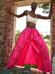 Taffeta Cargo Skirt - Hot Pink