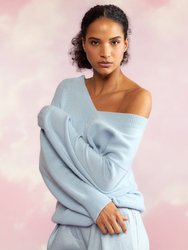 Talia V-Neck Sweater - Blue