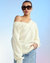 Talia V-Neck Sweater - Cream