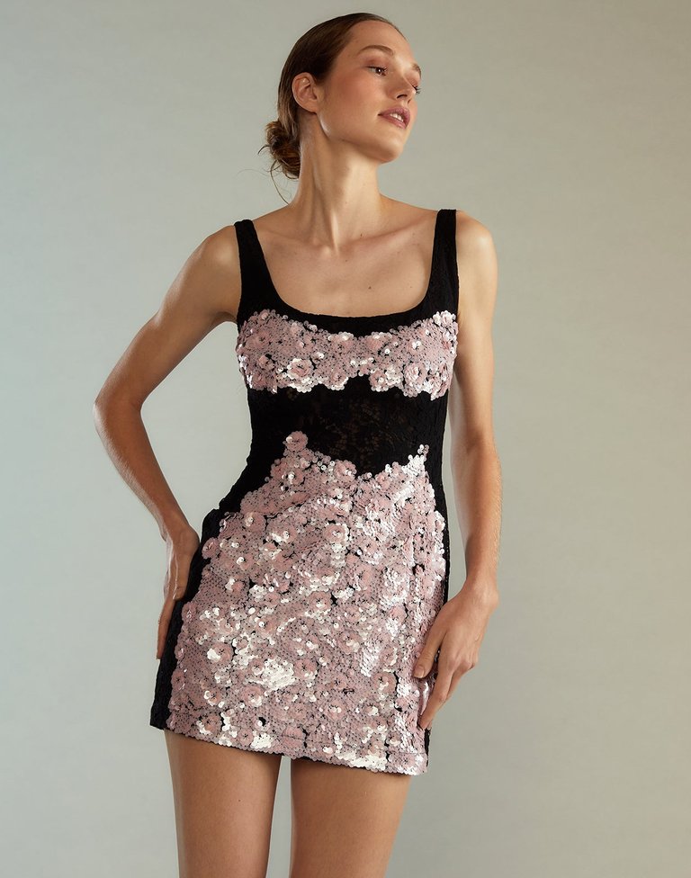 The Cosmo Dress - Black/Pink