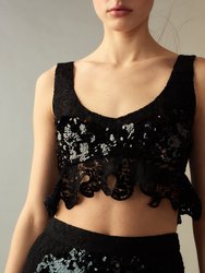 The Cosmo Sequin Top - Black