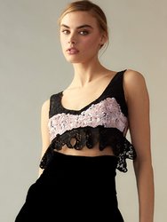 The Cosmo Sequin Top - Black/Pink