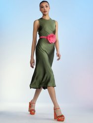 The Silk Dress - Olive Green