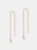 Baby Pearl Threader Earrings - Gold