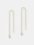 Baby Pearl Threader Earrings - Gold