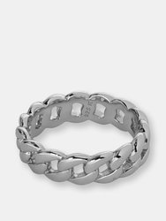 Cuban Link Band - Rhodium