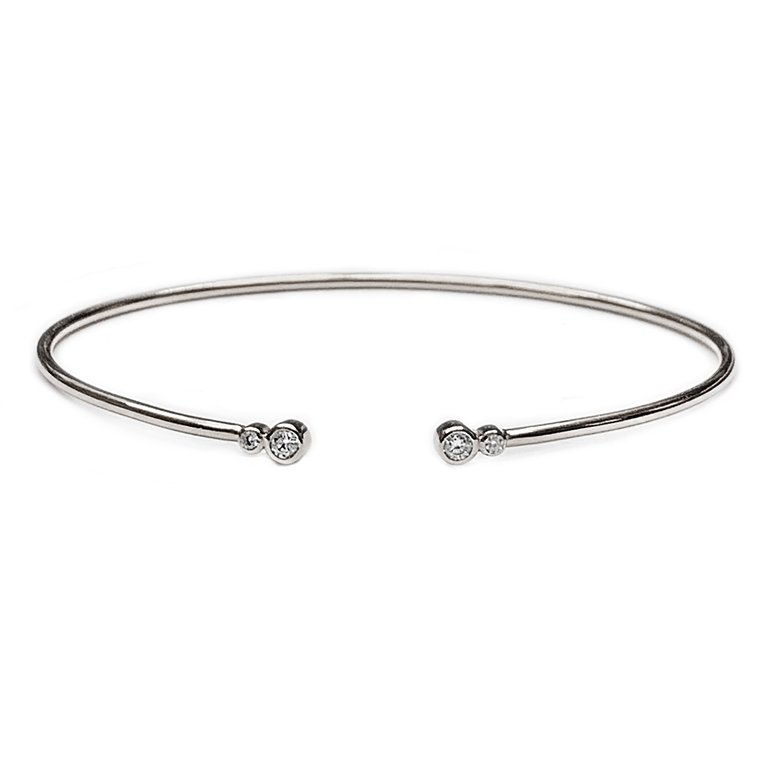 Double Bubble Cuff - Rhodium