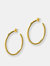 Gold Large Square Edge Hoops - Gold